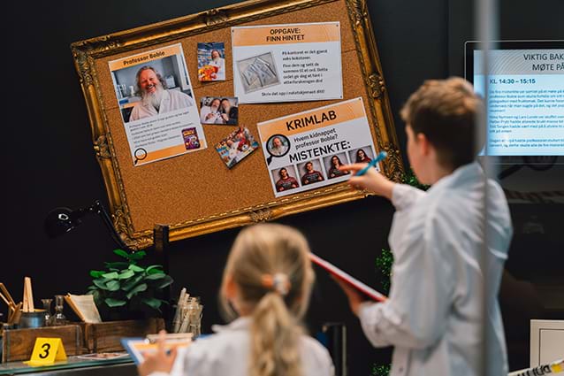Barn løser gåten i krimlab