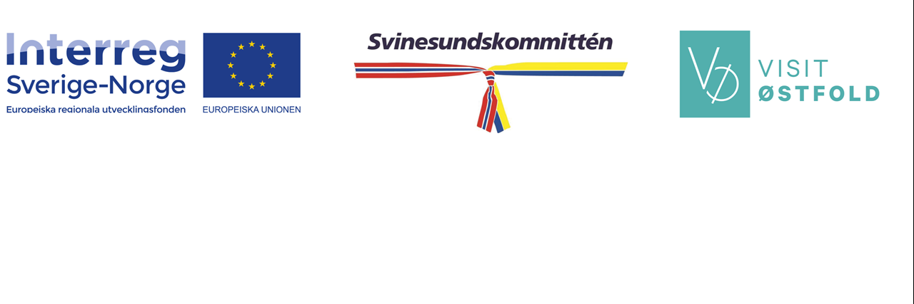 Interreg logo, Svinesundskommiteen logo, Visit Østfold logo
